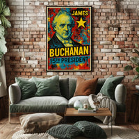 James Buchanan 15th President of the United States Graffiti Pop Art Poster