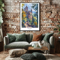 Alsace Castle in Autumn Poster PosterGoat