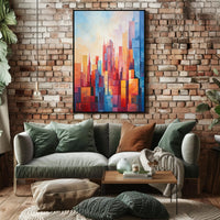 Abstract Cityscape Abstract Poster