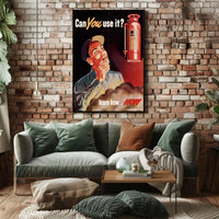 Fire Extinguisher Training Awareness Poster PosterGoat