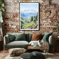Majestic Mountain Landscape Poster PosterGoat