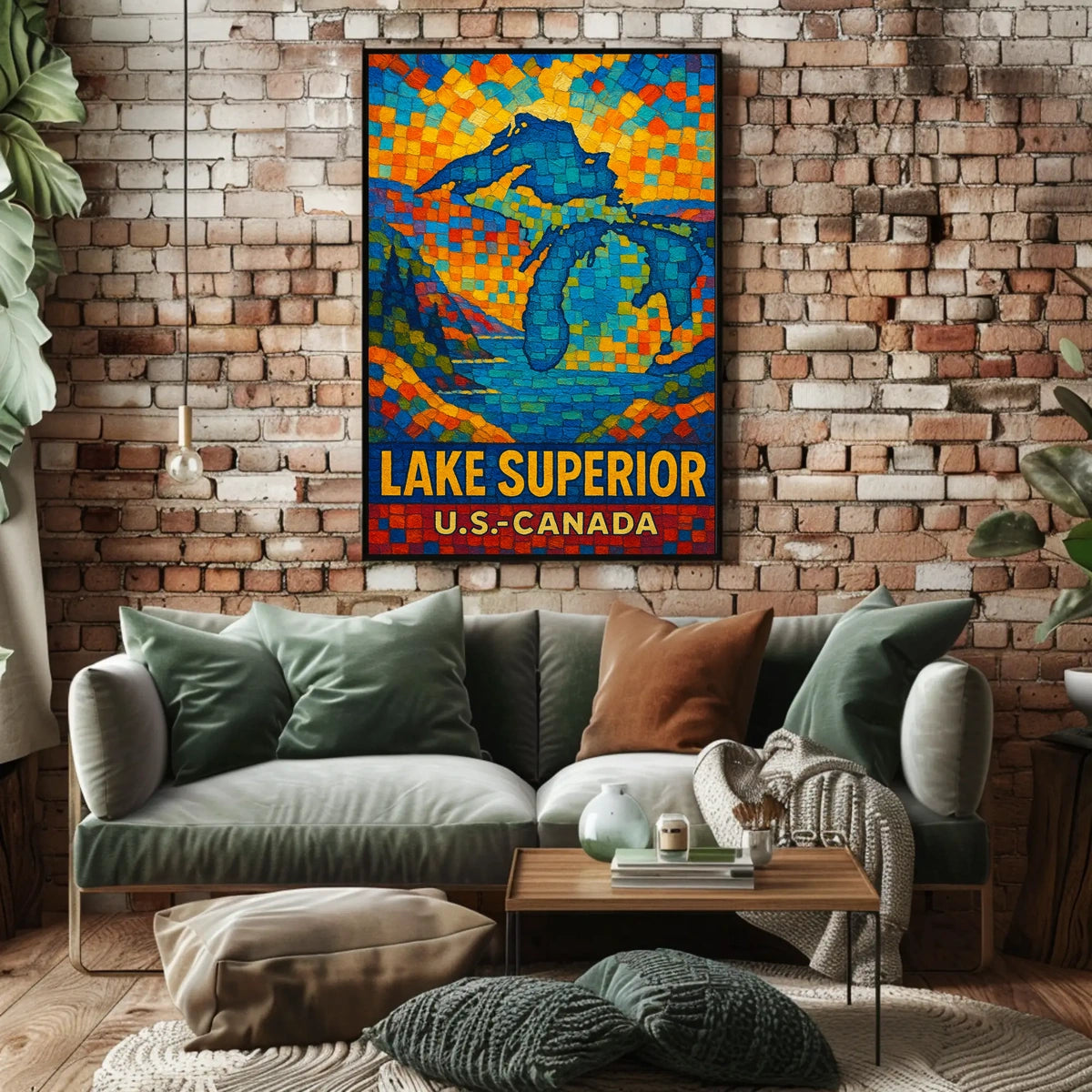 Lake Superior U.S.-Canada Poster