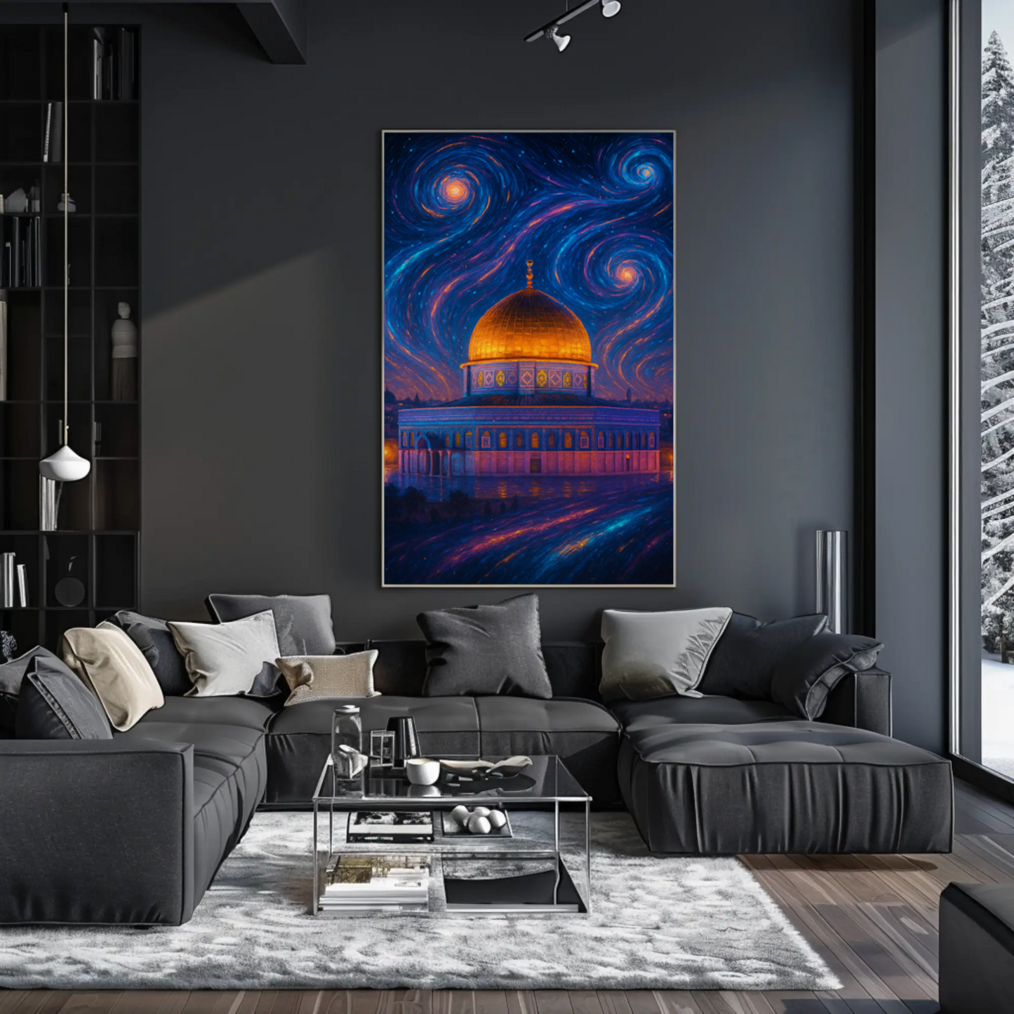 Dome of the Rock Starry Night Heritage Poster