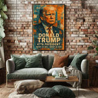 Patriotic Trump Leadership Expressionism Poster