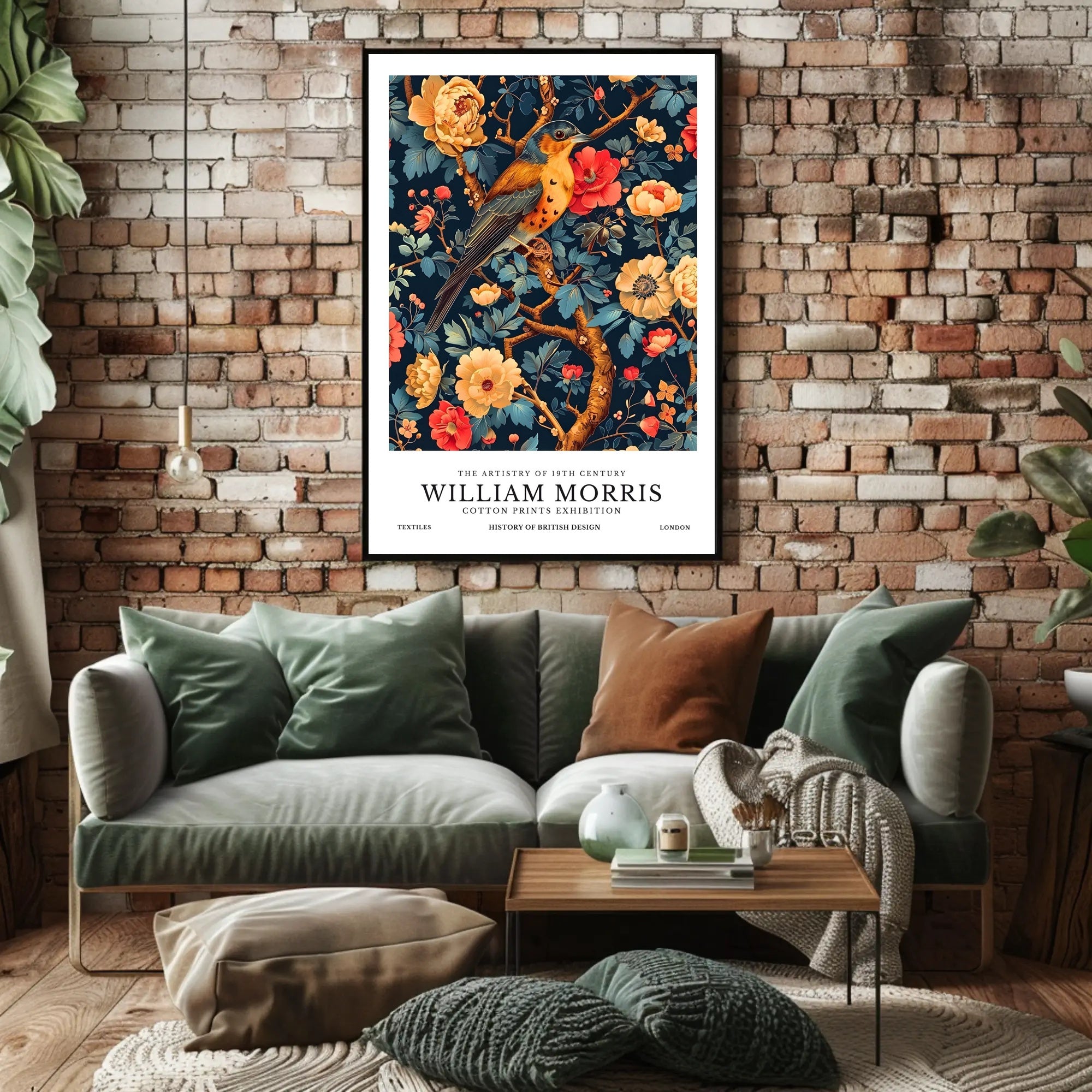 The Artistry of William Morris Cotton Prints Cultural Poster