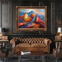 Vibrant Abstract Mountain Landscape Poster for Inspiration