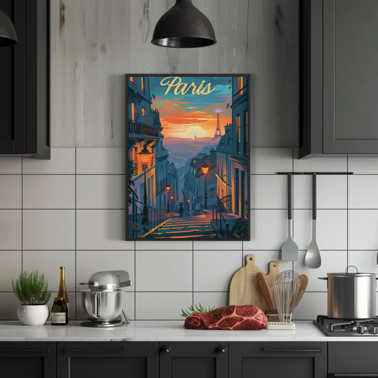 Paris – Sunset Eiffel Tower from Hill View