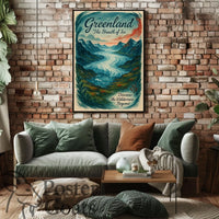 Greenland Glacier Adventure Sunrise Travel Poster