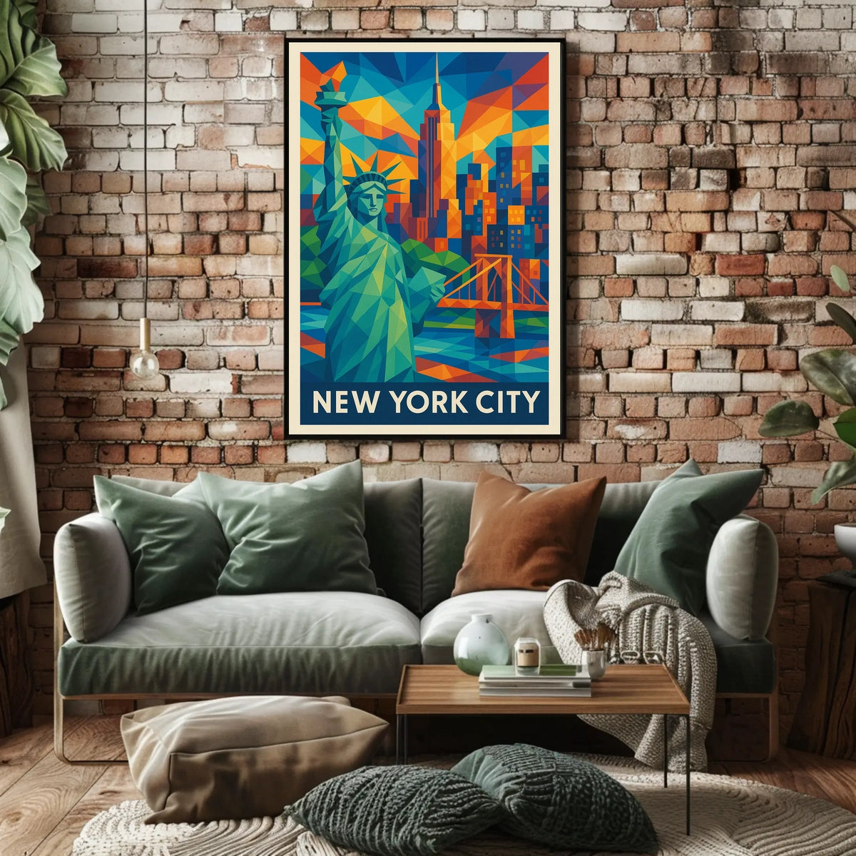 New York City Poster Modern Iconic Travel Wall Art