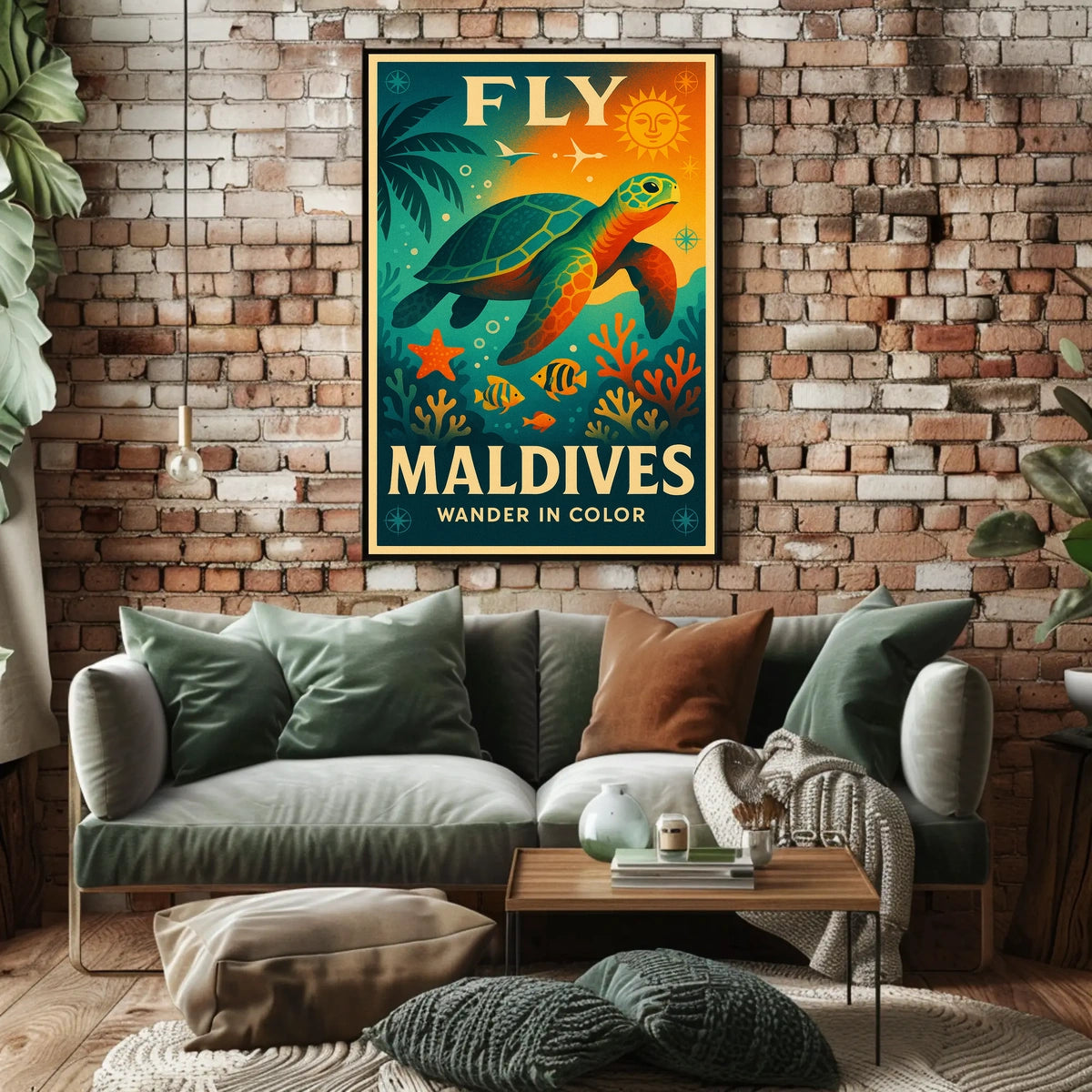Fly to the Maldives Poster