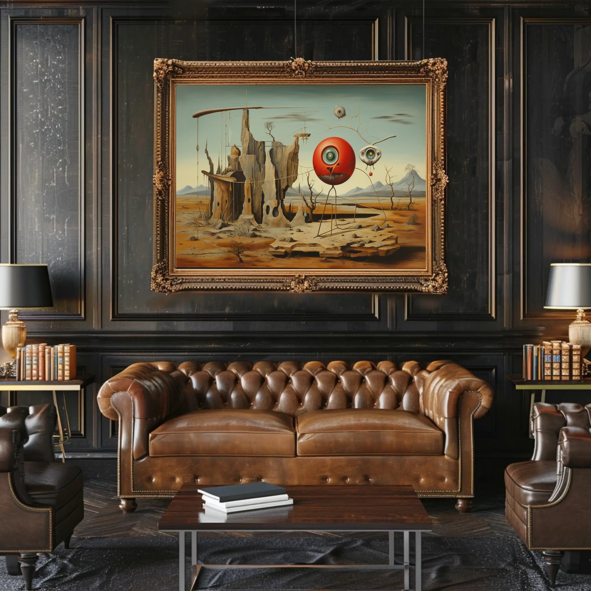 Surreal Eye-Landscape Futuristic Sci-Fi Art Poster