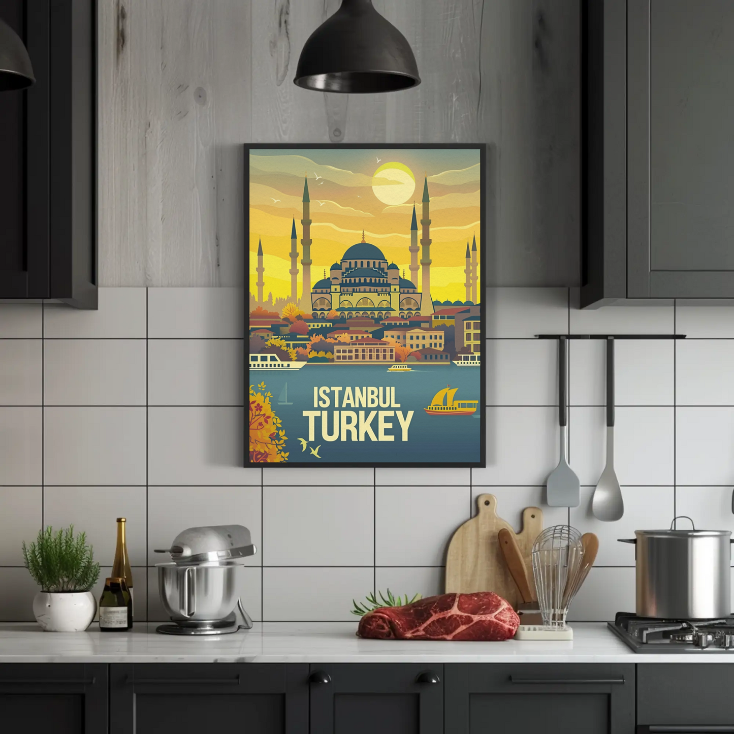 Istanbul Turkey Vintage Poster