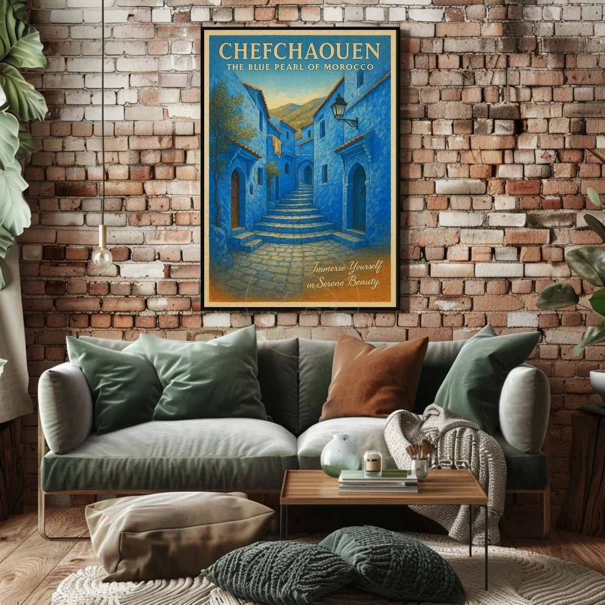 Chefchaouen Blue Charm Travel Poster