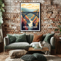 New River Gorge National Park Vintage Poster