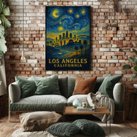 Starry Night Over Los Angeles Poster