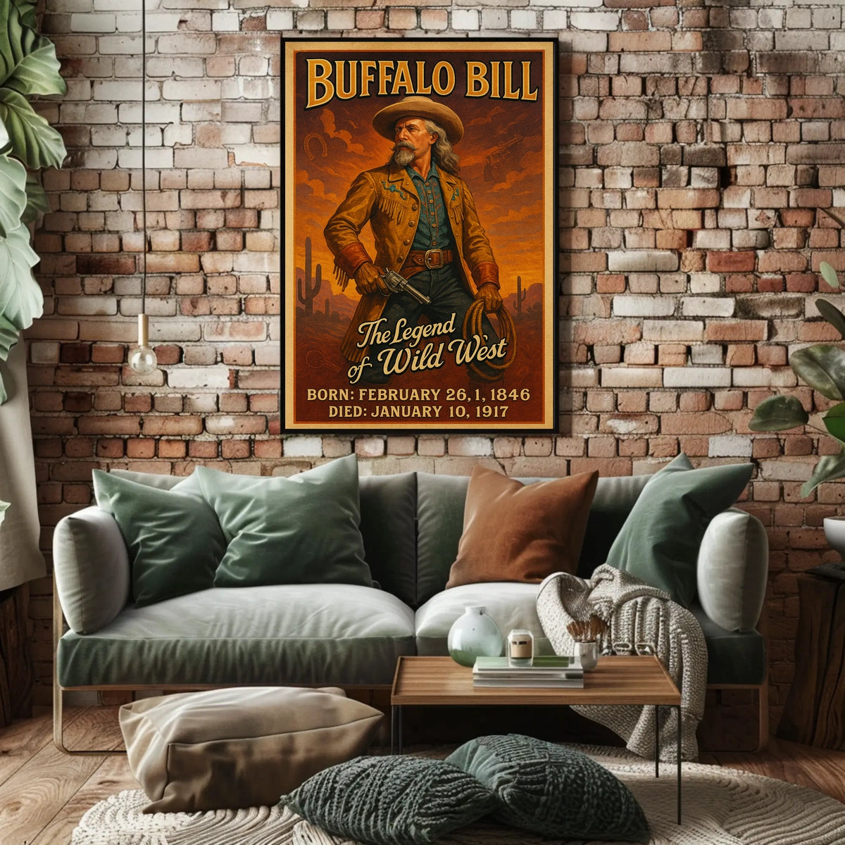 Rugged Wild West Legend: Historical or Presidential Poster