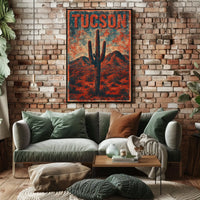Tucson Desert Vibes Minimalist Landscape Poster