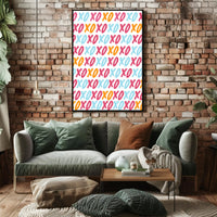 XO Pattern Art Poster with Playful Modern Design PosterGoat