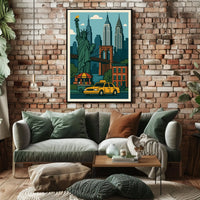 Iconic New York City Vibes Poster