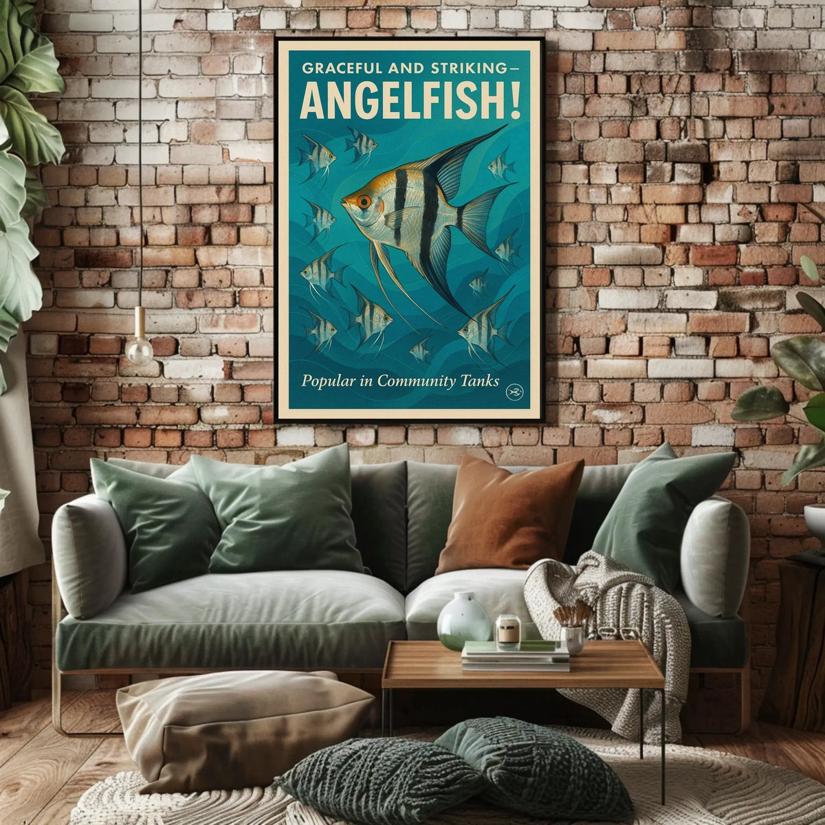 Graceful and Striking Angelfish Poster