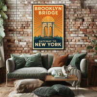 Brooklyn Bridge Gateway Poster Modern Travel Wall Art