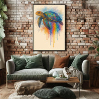Vibrant Sea Turtle Poster