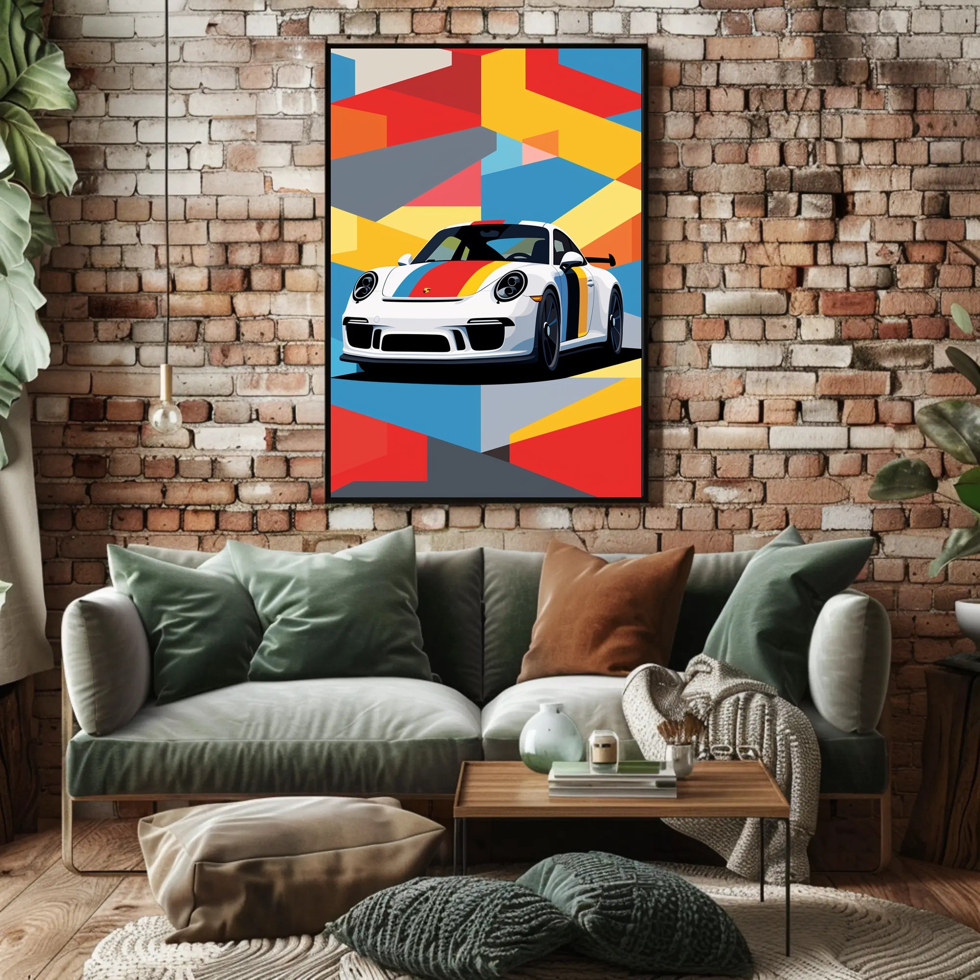 Vibrant Sports Car Design Poster PosterGoat