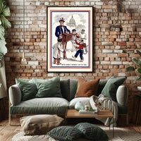 Political Satire Illustration Poster PosterGoat