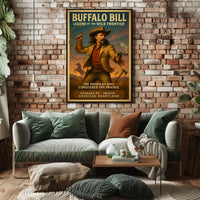 Buffalo Bill Wild West Adventure Poster Vintage Wall Art