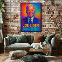 Joe Biden 46th President of the United States Neon Gradient Overlay Poster