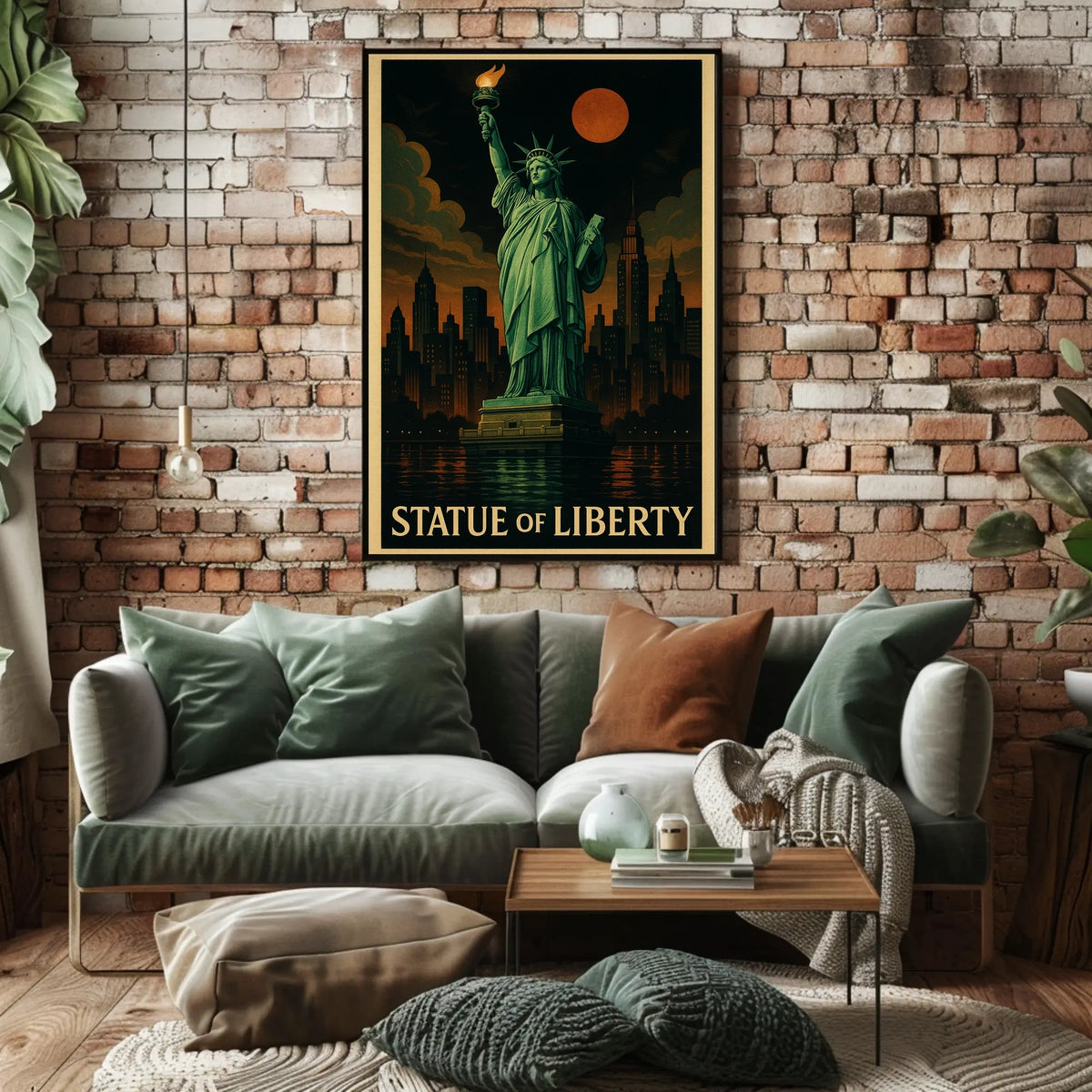 Statue of Liberty during mysterious twilight Urban or Cityscape Poster