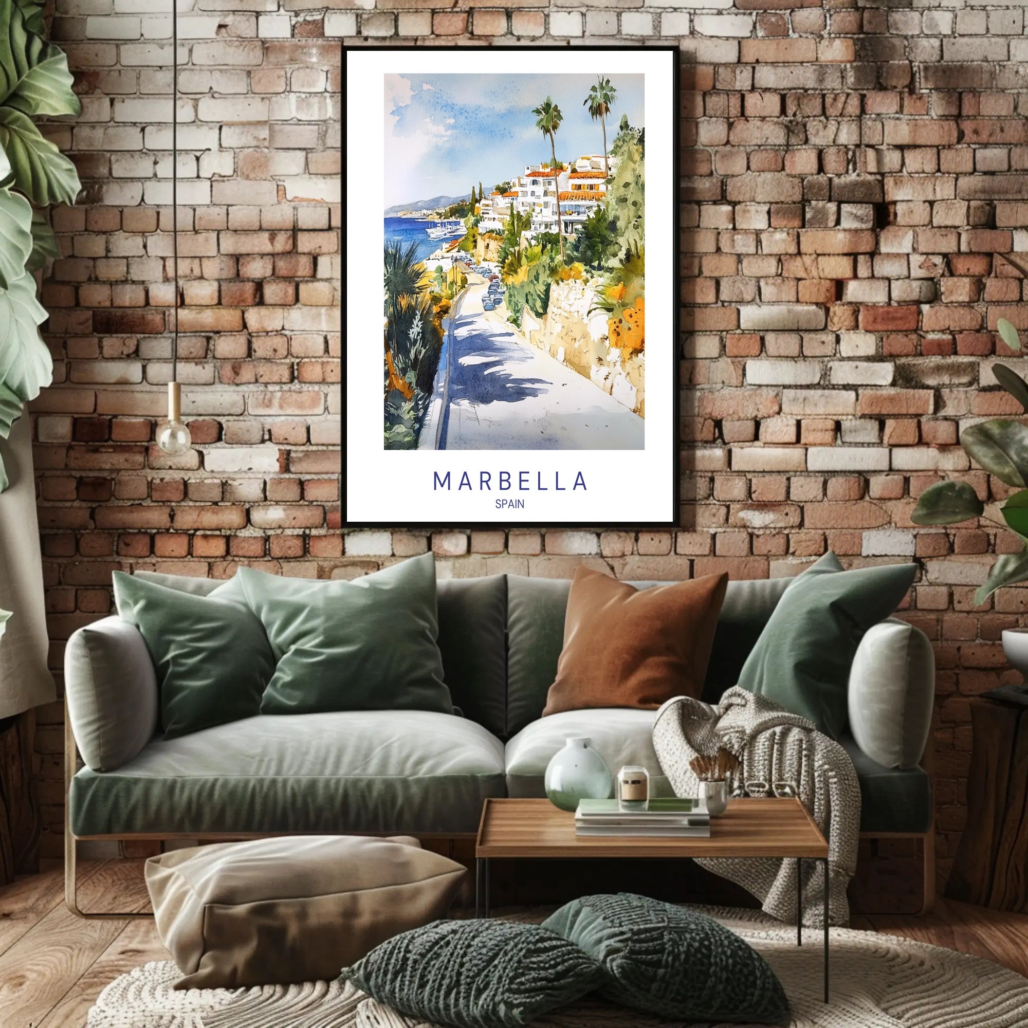 Coastal Charm of Marbella Poster PosterGoat