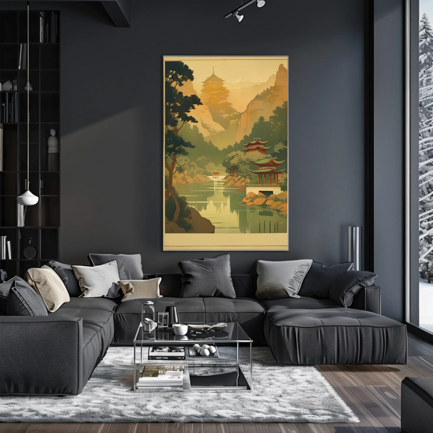 Golden Mist Temple Valley In China Travel Poster