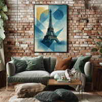 Eiffel Tower Abstract Elegance Modern Urban Artistic Poster