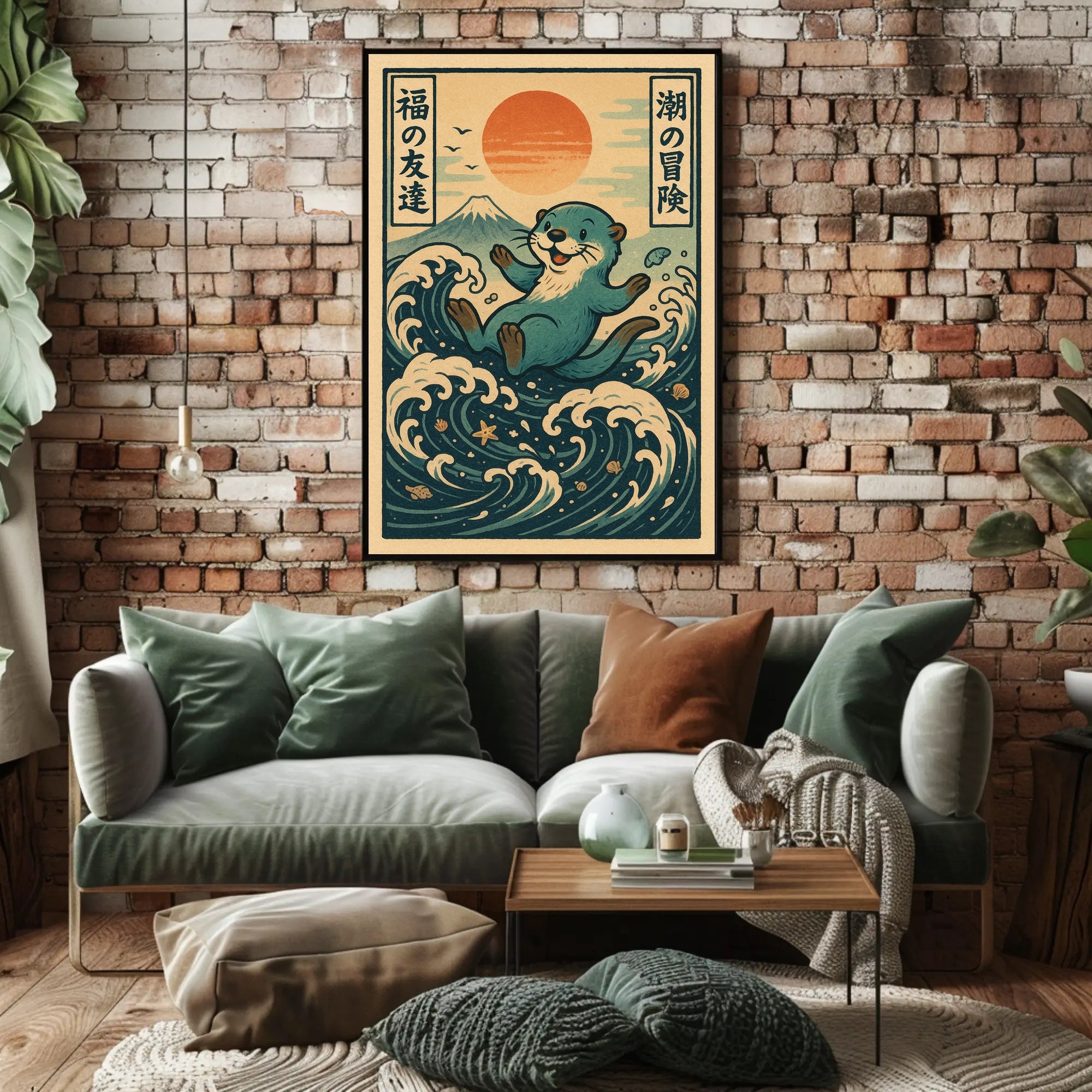 Otters Ocean Adventure Poster PosterGoat