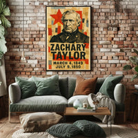 Zachary Taylor 12th President of the United States Layered paper Collage Poster