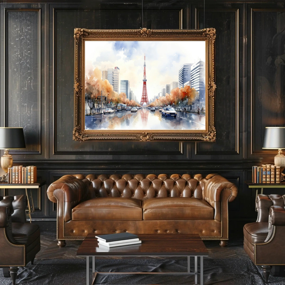 Tokyo Tower Autumn Scene Poster