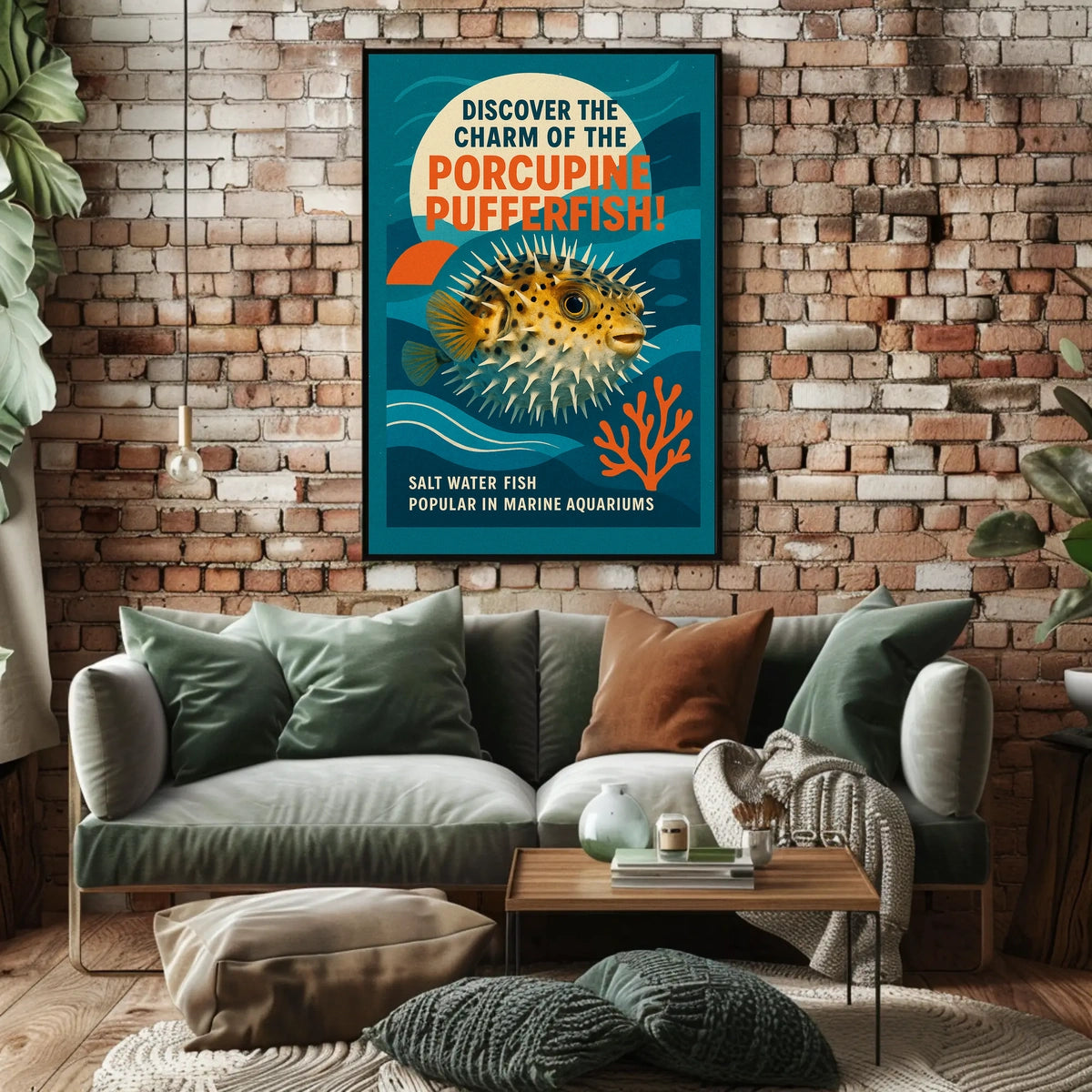 Discover the Charm of the Porcupine Pufferfish Poster