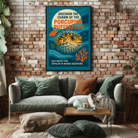 Discover the Charm of the Porcupine Pufferfish Poster