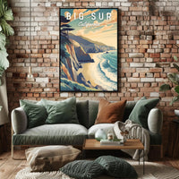 Big Sur Scenic Art Travel Poster