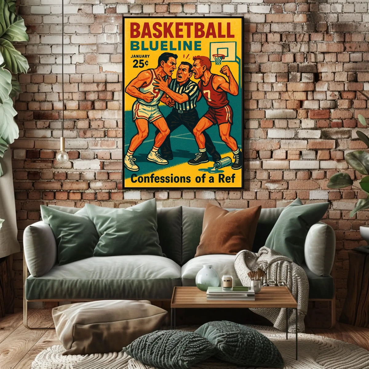 Basketball Blueline Poster