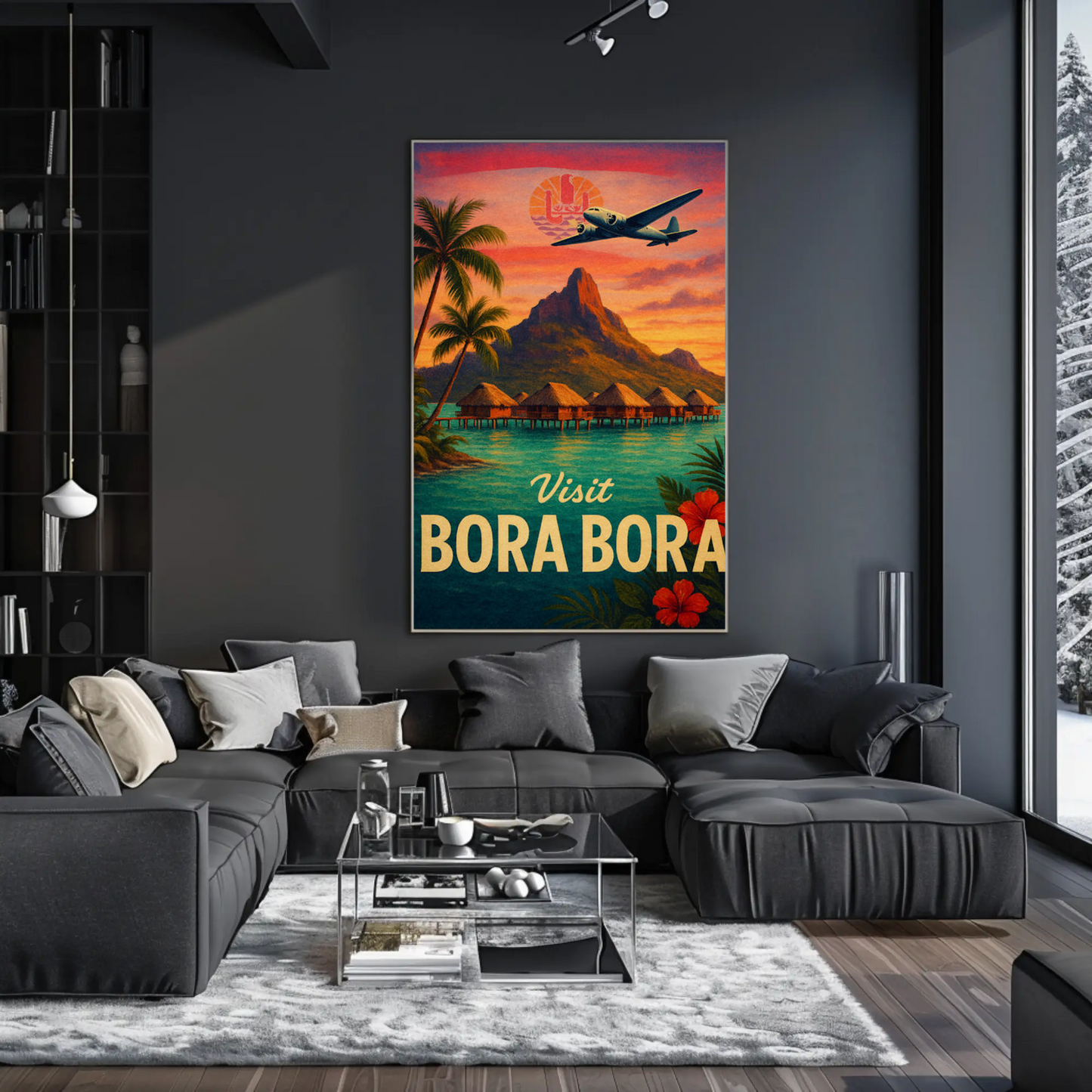 Visit Bora Bora Sunset Island Escape Travel Poster