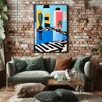 Modern Interior Abstraction Poster Wall Art
