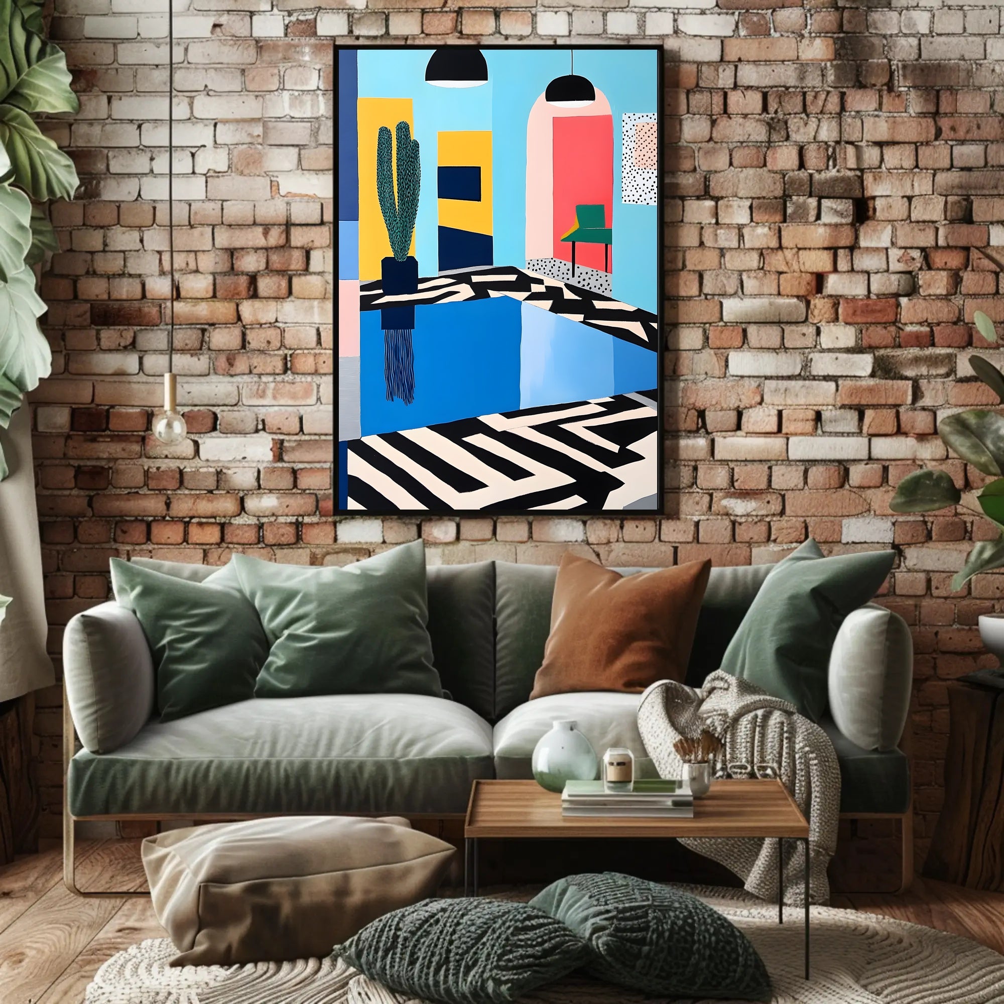 Modern Interior Abstraction Poster Wall Art