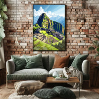 Machu Picchu Adventure: Vibrant Modern Art Poster