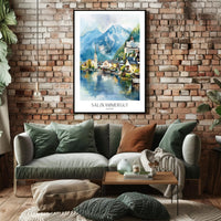 Salzkammergut Lakeside Charm Travel Poster PosterGoat