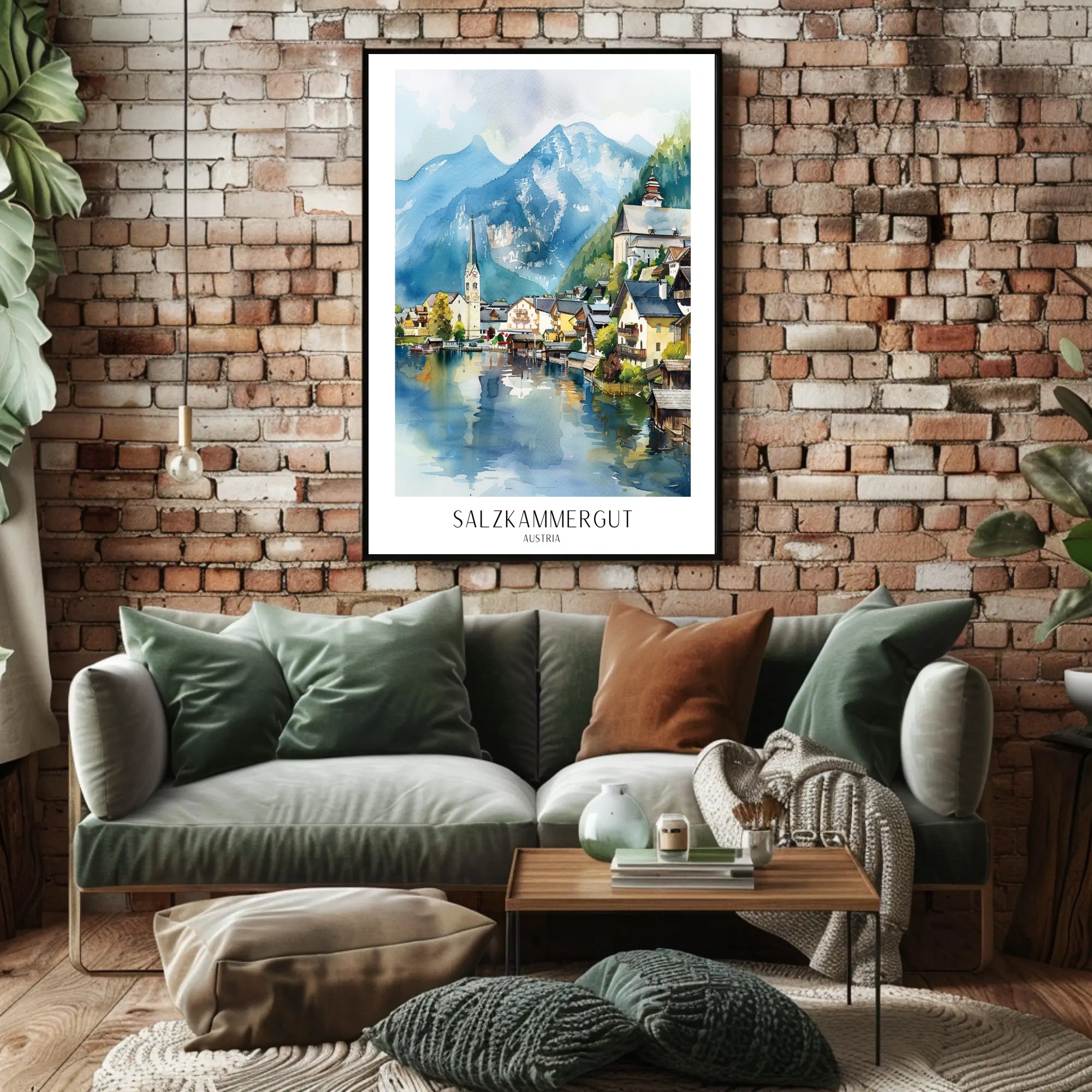Salzkammergut Lakeside Charm Travel Poster PosterGoat