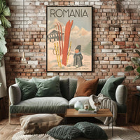 Winter Tourism in Romania Poster PosterGoat