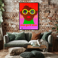 New York City Vibrant Pop Art Poster Abstract Wall Art