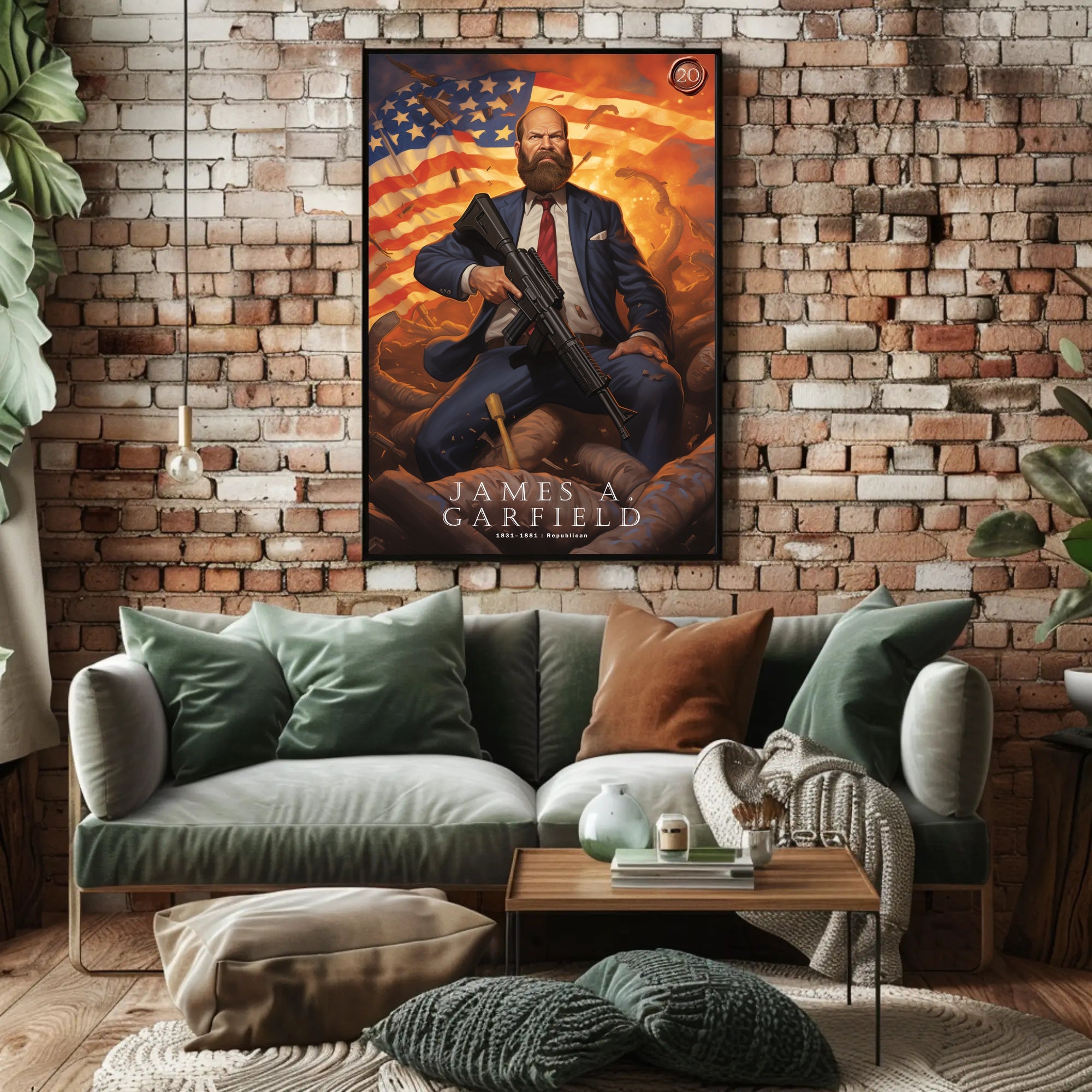 James A. Garfield: A Bold Depiction Poster